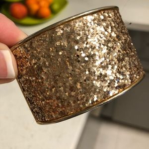 Gold sparkly bracelet cuff